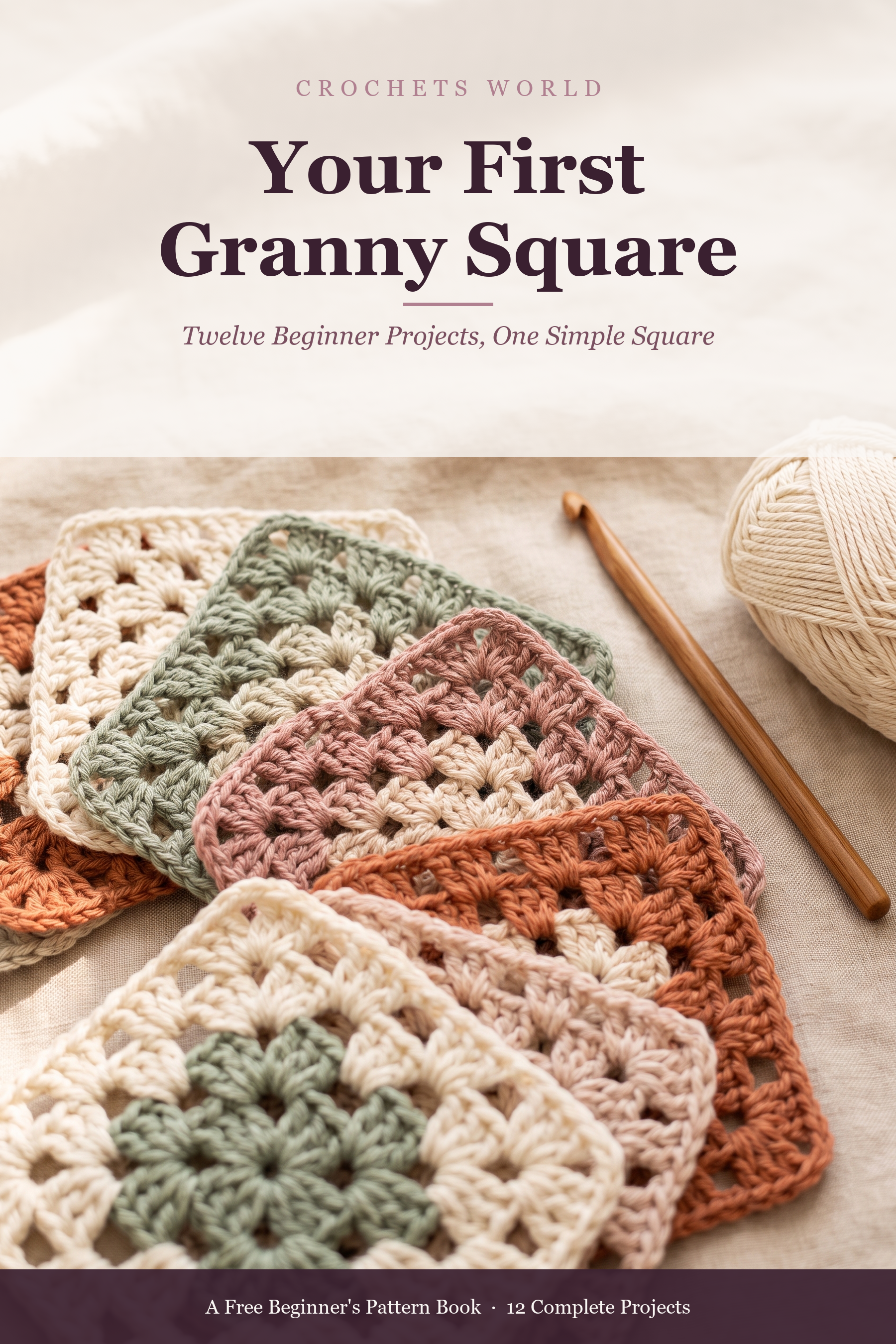 Crochet granny square, the easiest first project for a complete beginner